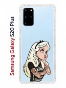 Чехол-накладка Samsung Galaxy S20 Plus Kruche Print Tattoo Girl