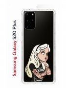 Чехол-накладка Samsung Galaxy S20 Plus Kruche Print Tattoo Girl