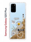 Чехол-накладка Samsung Galaxy S20 Plus Kruche Print Крафтовые наклейки