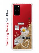 Чехол-накладка Samsung Galaxy S20 Plus Kruche Print Крафтовые наклейки