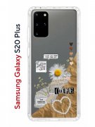 Чехол-накладка Samsung Galaxy S20 Plus Kruche Print Крафтовые наклейки