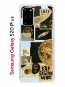 Чехол-накладка Samsung Galaxy S20 Plus Kruche Print Стикеры Космос