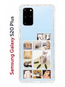 Чехол-накладка Samsung Galaxy S20 Plus Kruche Print Коты-Мемы