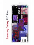 Чехол-накладка Samsung Galaxy S20 Plus Kruche Print Стикеры Киберпанк