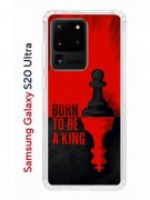 Чехол-накладка Samsung Galaxy S20 Ultra Kruche Print Born to be a King