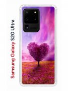 Чехол-накладка Samsung Galaxy S20 Ultra (582689) Kruche PRINT Pink heart