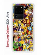 Чехол-накладка Samsung Galaxy S20 Ultra Kruche Print Симпсоны