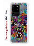 Чехол-накладка Samsung Galaxy S20 Ultra Kruche Print Colored beast