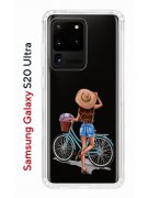 Чехол-накладка Samsung Galaxy S20 Ultra Kruche Print Велосипедная прогулка