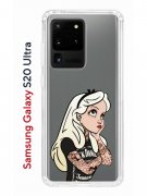 Чехол-накладка Samsung Galaxy S20 Ultra Kruche Print Tattoo Girl