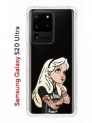 Чехол-накладка Samsung Galaxy S20 Ultra Kruche Print Tattoo Girl