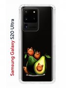 Чехол-накладка Samsung Galaxy S20 Ultra Kruche Print Авокотики