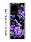 Чехол-накладка Samsung Galaxy S20 Ultra Kruche Print Roses