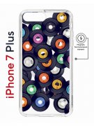 Чехол-накладка Apple iPhone 7 Plus (626141) Kruche PRINT Виниловые пластинки