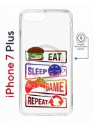 Чехол-накладка Apple iPhone 7 Plus (626141) Kruche PRINT Repeat