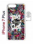 Чехол-накладка Apple iPhone 7 Plus (626141) Kruche PRINT Music