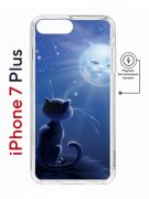 Чехол-накладка Apple iPhone 7 Plus (626141) Kruche PRINT Лунный кот