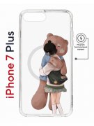 Чехол-накладка Apple iPhone 7 Plus (626141) Kruche PRINT Девочка с мишкой