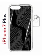 Чехол-накладка Apple iPhone 7 Plus (626141) Kruche PRINT Line black