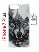 Чехол-накладка iPhone 7 Plus/8 Plus Kruche Magnet Print Волк