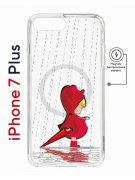 Чехол-накладка Apple iPhone 7 Plus (626141) Kruche PRINT Девочка с зонтом