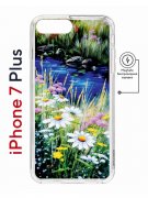 Чехол-накладка Apple iPhone 7 Plus (626141) Kruche PRINT Ромашки у ручья