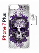 Чехол-накладка Apple iPhone 7 Plus (626141) Kruche PRINT Sugar Skull