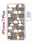Чехол-накладка Apple iPhone 7 Plus (626141) Kruche PRINT Медвежата