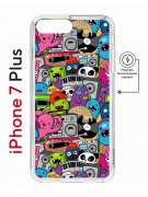 Чехол-накладка iPhone 7 Plus/8 Plus Kruche Magnet Print Monsters music