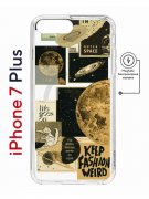 Чехол-накладка Apple iPhone 7 Plus (626141) Kruche PRINT Стикеры Космос