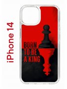 Чехол-накладка Apple iPhone 14  (625957) Kruche PRINT Born to be a King