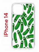 Чехол-накладка Apple iPhone 14  (625957) Kruche PRINT Огурчик Рик
