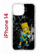 Чехол-накладка Apple iPhone 14  (625957) Kruche PRINT Барт Симпсон