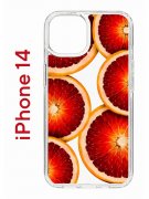Чехол-накладка iPhone 14 Kruche Print Orange