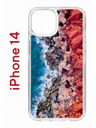 Чехол-накладка Apple iPhone 14  (625957) Kruche PRINT Морской берег