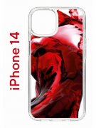Чехол-накладка Apple iPhone 14  (625957) Kruche PRINT Вино