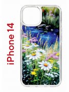 Чехол-накладка Apple iPhone 14  (625957) Kruche PRINT Ромашки у ручья