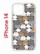 Чехол-накладка Apple iPhone 14  (625957) Kruche PRINT Медвежата