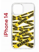 Чехол-накладка Apple iPhone 14  (625957) Kruche PRINT Warning