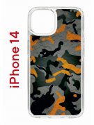 Чехол-накладка Apple iPhone 14  (625957) Kruche PRINT Камуфляж