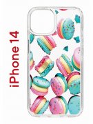 Чехол-накладка Apple iPhone 14  (625957) Kruche PRINT Макарон