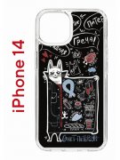 Чехол-накладка Apple iPhone 14  (625957) Kruche PRINT Кот Питер