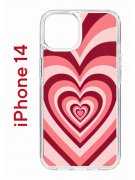 Чехол-накладка Apple iPhone 14  (625957) Kruche PRINT Сердце