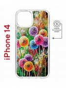 Чехол-накладка Apple iPhone 14  (625959) Kruche PRINT Одуванчики