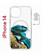 Чехол-накладка Apple iPhone 14  (625959) Kruche PRINT Змея
