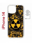 Чехол-накладка Apple iPhone 14  (625959) Kruche PRINT Danger