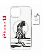 Чехол-накладка iPhone 14 Kruche Magnet Print Tiger