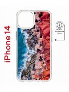 Чехол-накладка Apple iPhone 14  (625959) Kruche PRINT Морской берег