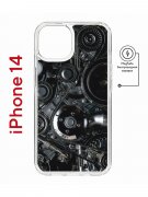 Чехол-накладка iPhone 14 Kruche Magnet Print Двигатель