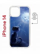 Чехол-накладка Apple iPhone 14  (625959) Kruche PRINT Лунный кот